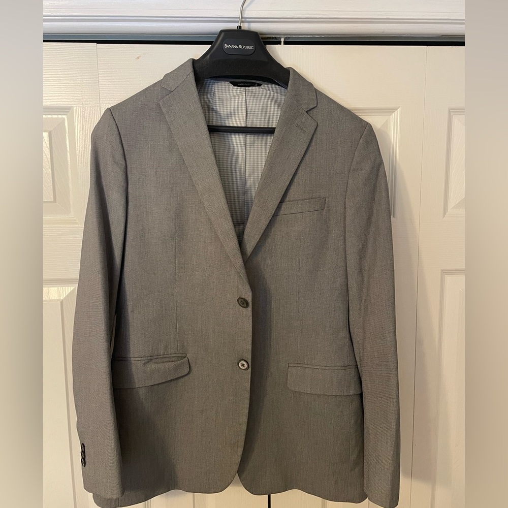 Banana Republic Modern Slim Fit Gray Blazer
